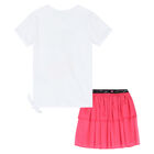 Girls White & Pink Skirt Set, 1, hi-res